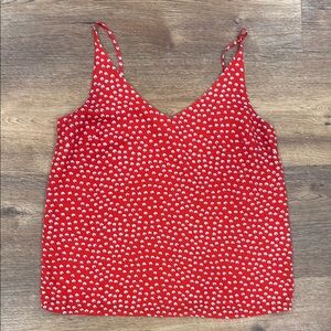 Banana Republic Red Sleeveless Tank Top